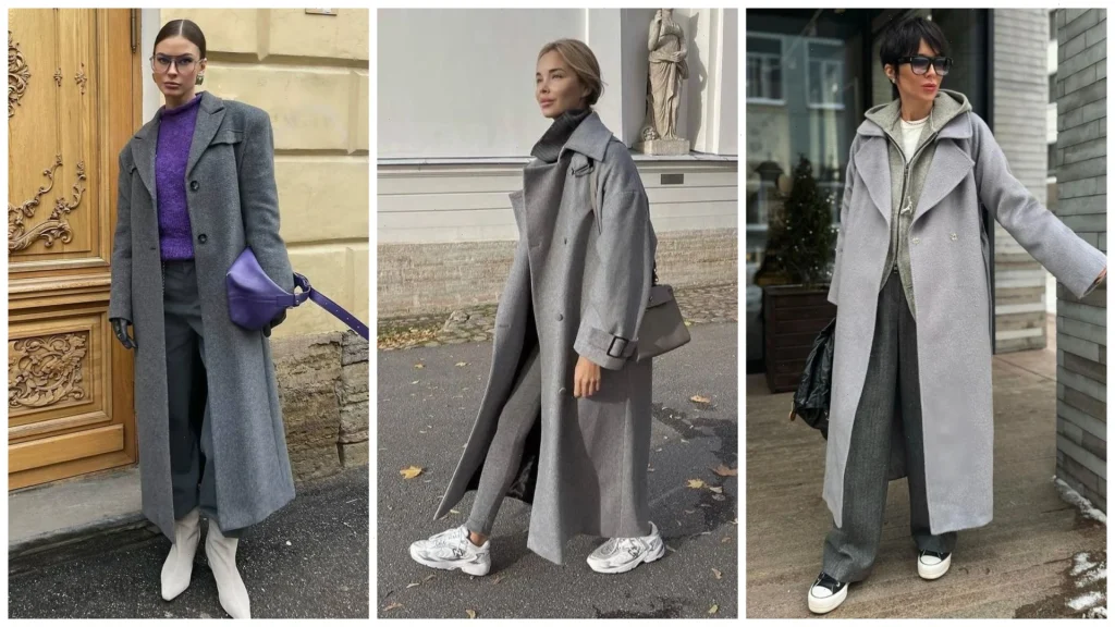 Пальто в пол — элегантные и строгие. Отлично смотрится с поясом и обувью на каблуке.