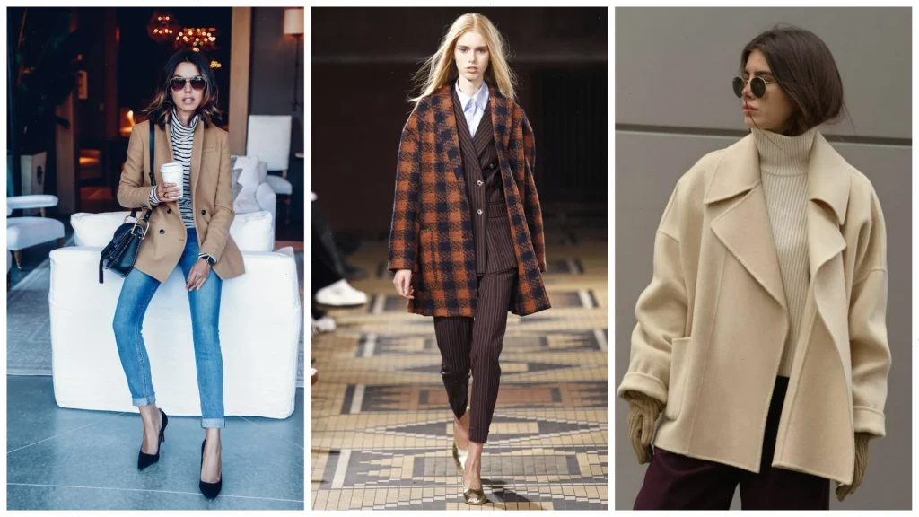 Короткое пальто — длина примерно до середины бедра. Подходит для ранней осени, хорошо комбинируется с джинсами и юбками.