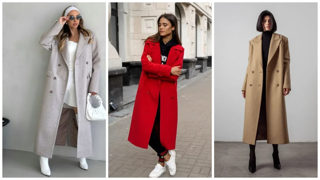 Двубортное пальто — универсальное решение для офиса и города.